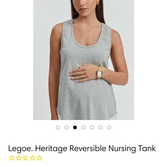 NWT Legoe Heritage Reversible Nursing Tank in Grey Marle - Picture 2 of 9